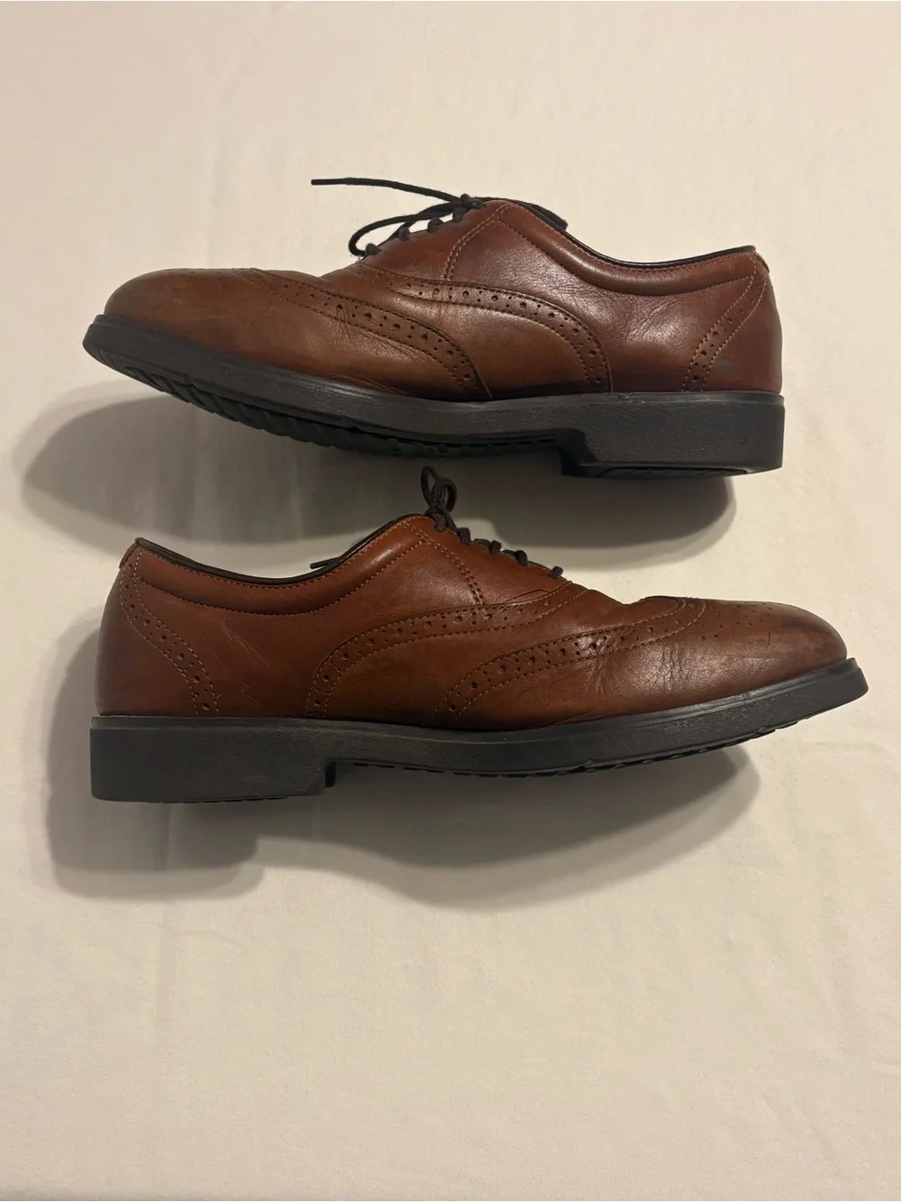 Vintage Iron Age Steel Toe Wingtip Dress Shoes size 8 1/2 Made in USA